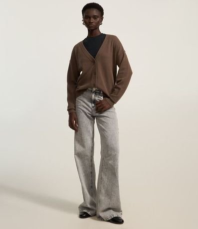 Cardigan Corto de Punto con Botones 2