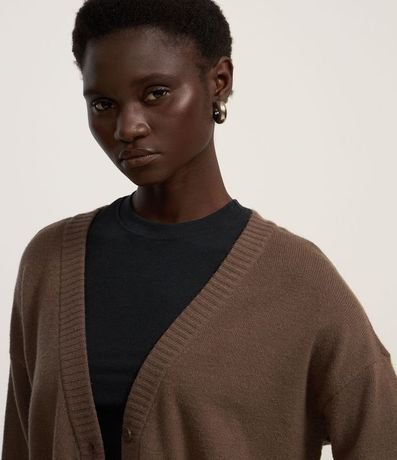 Cardigan Corto de Punto con Botones 5