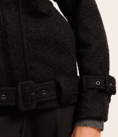 Campera  en Bouclé con Hebilla en el Puño y Bajo 4