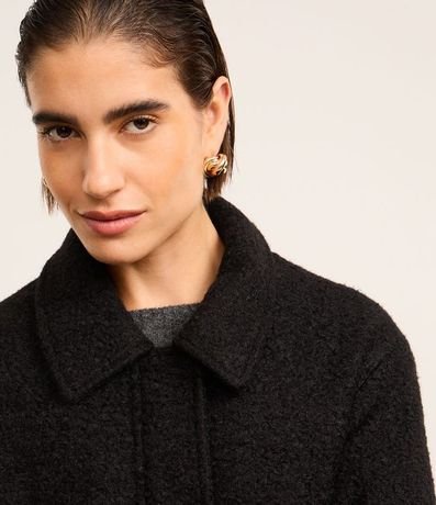 Campera  en Bouclé con Hebilla en el Puño y Bajo 5