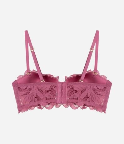 Soutien sin Breteles en Encaje Rustico Floral con Copa Hueca 6