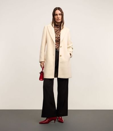 Saco Alargado Escote con Solapa y Abotonado Doble 2