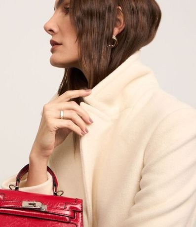 Saco Alargado Escote con Solapa y Abotonado Doble 4