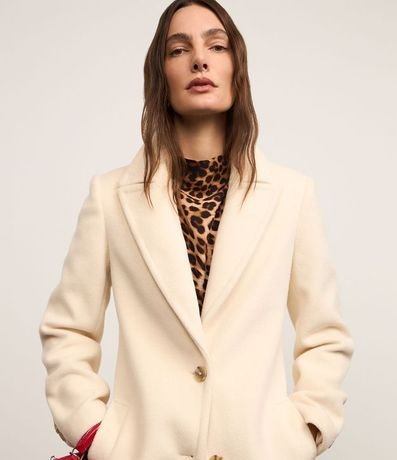 Saco Alargado Escote con Solapa y Abotonado Doble 6