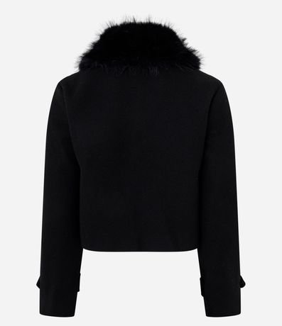 Saco en Polivelour con Pelos en el Cuello y Bolsillos Cargo 2