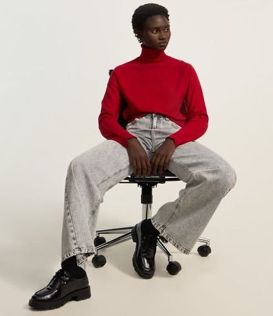 Blusa de Punto con Cuello Alto 2