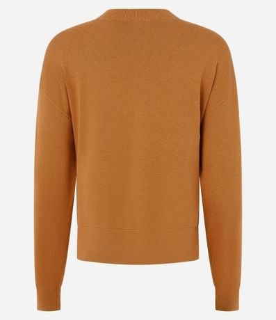 Suéter Boxy en Punto con Cuello Redondo 5