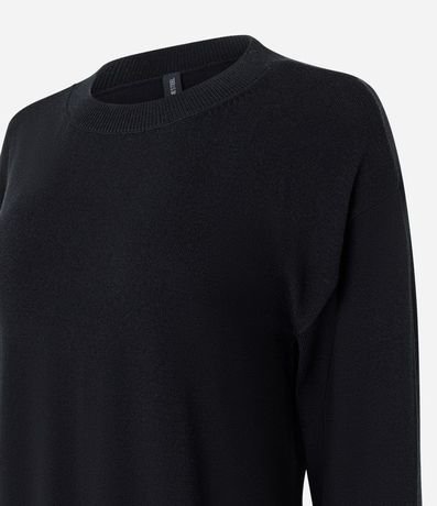 Suéter Boxy en Punto con Cuello Redondo 5