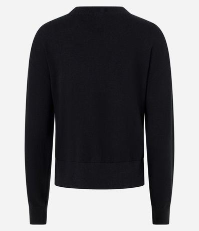 Suéter Boxy en Punto con Cuello Redondo 6