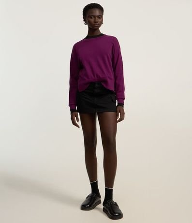 Suéter Boxy en Punto con Cuello Redondo 2