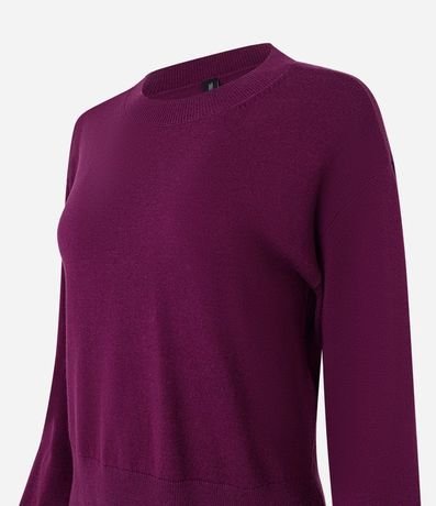 Suéter Boxy en Punto con Cuello Redondo 5