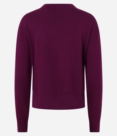 Suéter Boxy en Punto con Cuello Redondo 6