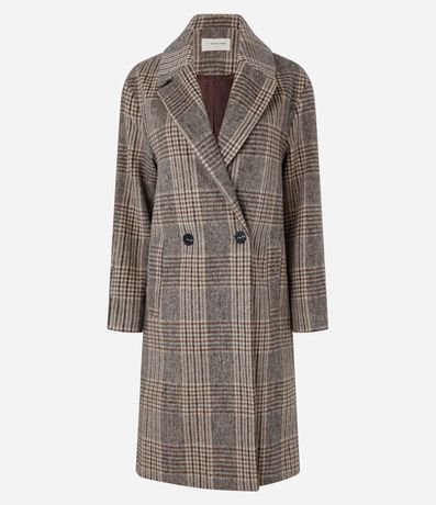Saco Trench Coat en Polivelour de Cuadros 10