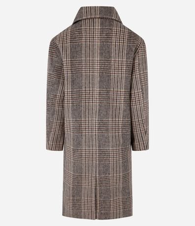 Saco Trench Coat en Polivelour de Cuadros 11