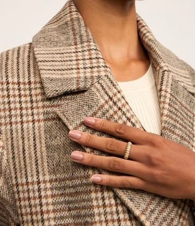 Saco Trench Coat en Polivelour de Cuadros 8