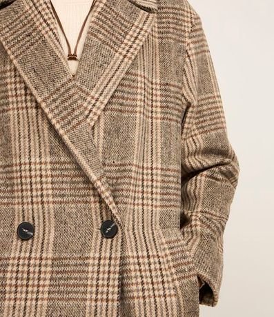 Saco Trench Coat en Polivelour de Cuadros 9