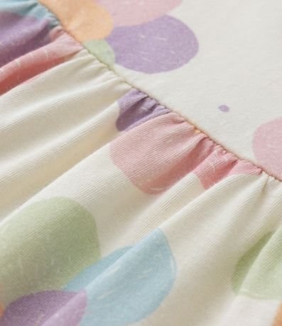 Vestido Infantil en Algodón con Estampa de Flores - Talle 0 a 18 meses 3