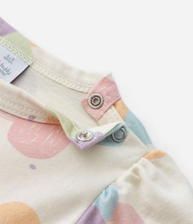 Vestido Infantil en Algodón con Estampa de Flores - Talle 0 a 18 meses 4