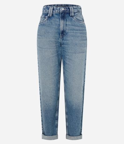 Pantalón Mom en Jeans con Lateral Desplazada y Trabillas Dobles 5