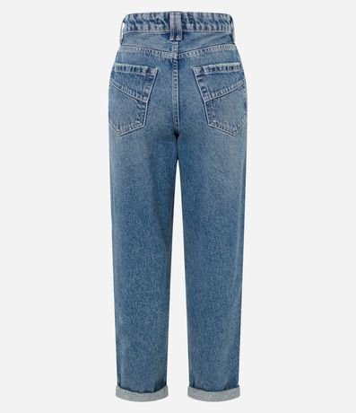 Pantalón Mom en Jeans con Lateral Desplazada y Trabillas Dobles 6