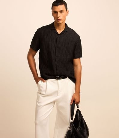 Pantalón Wide Leg en Sastrería con Pliegues 2