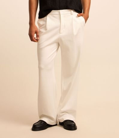 Pantalón Wide Leg en Sastrería con Pliegues 3