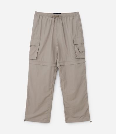 Pantalón Paper Touch Vira Bermuda con Puxador en la Parte Baja 15