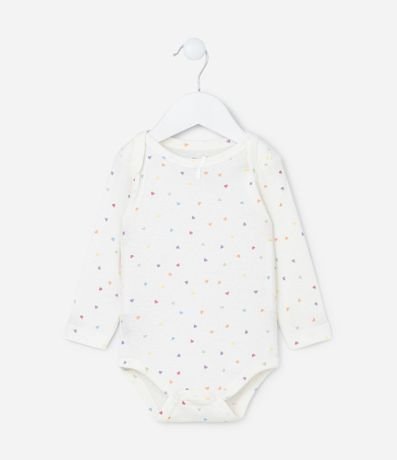 Body Infantil con Estampa Mini Corazones - Talle RN a 18 meses