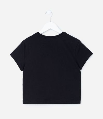 Remera Corta Infantil con Bordado de Mariposa en Lentejuelas - Talle 5 a 14 años 2