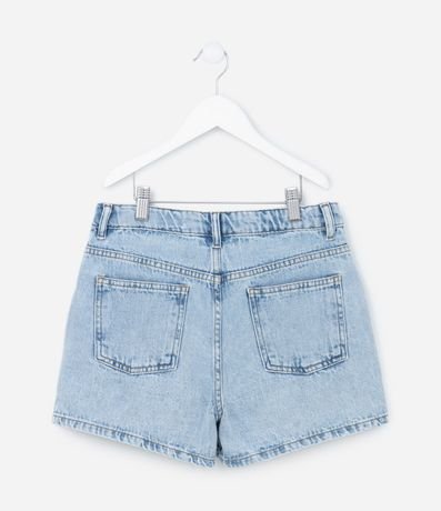 Short Pollera Infantil en Jeans con Pliegues y Bolsillos - Talle 5 a 14 años 2