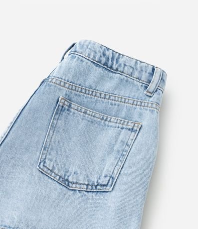 Short Pollera Infantil en Jeans con Pliegues y Bolsillos - Talle 5 a 14 años 4