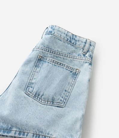 Short Pollera Infantil en Jeans con Pliegues y Bolsillos - Talle 5 a 14 años 6