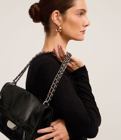 Suéter en Punto con Cuello Redondo y Textura Losângos 4