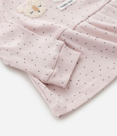 Conjunto Infantil Canelado con Bordado de animalitos - Talle 0 a 18 meses 7