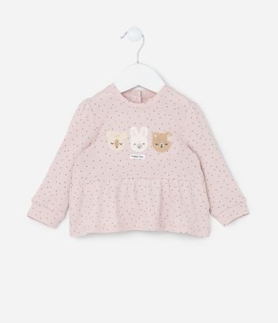 Conjunto Infantil Canelado con Bordado de animalitos - Talle 0 a 18 meses 2
