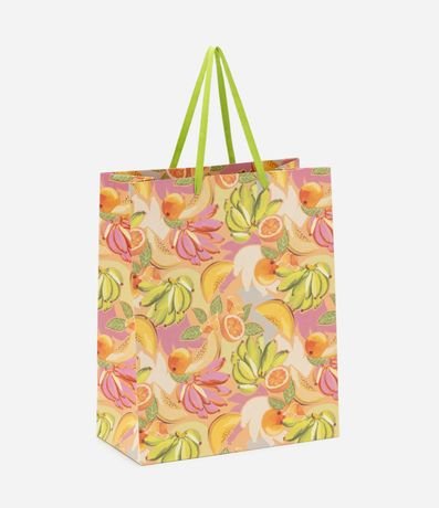 Embalaje de Regalo Mediana con Estampado de Frutas