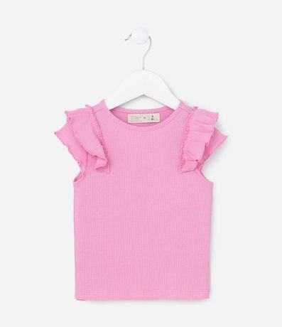 Blusa Infantil en Rib con Volado en las Mangas - Talle 1 a 5 años 1