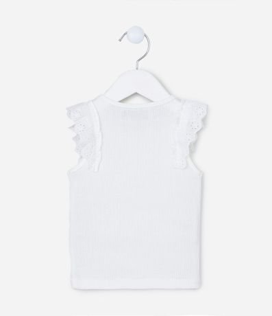 Musculosa Infantil en Rib con Volado en Broderie - Talle 1 a 5 años 3