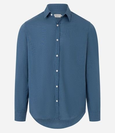 Camisa Comfort Básica en Lino Manga Larga 4