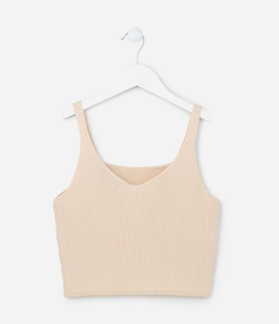 Blusa Cropped Infantil Acanalada en Punto - Talle 5 a 14 años 2