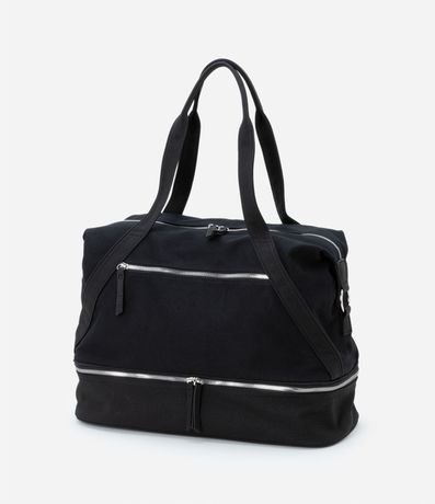 Bolso Maleta Grande con Cierre Contrastante y Asa Doble 2