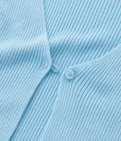 Cardigan Infantil Canelado con Botón - Talle 5 a 14 años 4