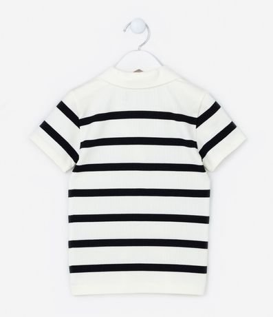Camisa Infantil Acanalada Seamless con Cuello Polo 2