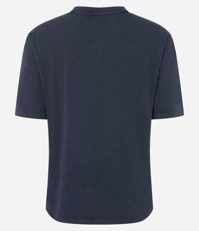 Blusa T-shirt en Algodón Desteñido con Manga corta 7
