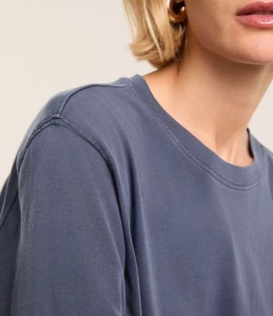 Blusa T-shirt en Algodón Desteñido con Manga corta 3