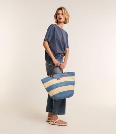 Blusa T-shirt en Algodón Desteñido con Manga corta 5