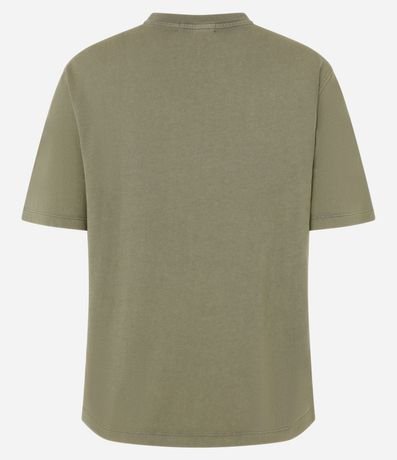 Blusa T-shirt en Algodón Desteñido con Manga corta 8