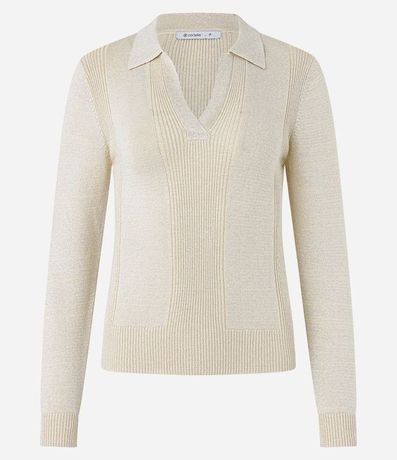 Blusa en Viscosa con Cuello V y Solapa 7