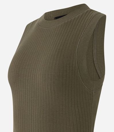 Blusa sin Manga en Rib con Textura Acanalada 7