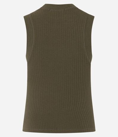 Blusa sin Manga en Rib con Textura Acanalada 8